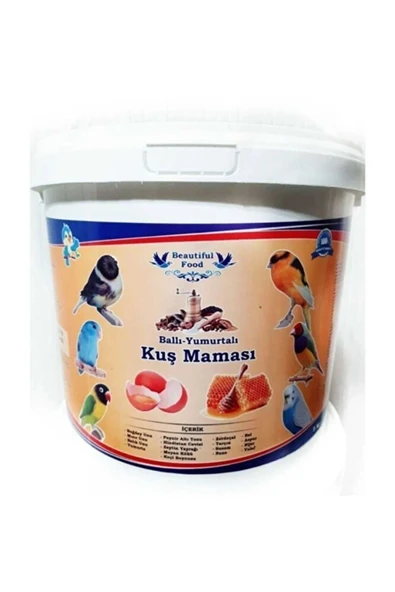 Beautiful Food Ballı Yumurtalı Kuş Maması Kuş Yemi 5 KG