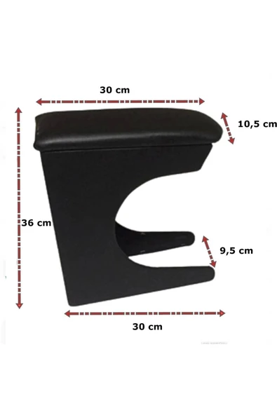 Araba Oto Kolçak Ayaklı Delmeden Pratik Tamamı Mdf Iki Ön Koltuk Arası Ölçüsü 9,5 cm Olan Araçlar