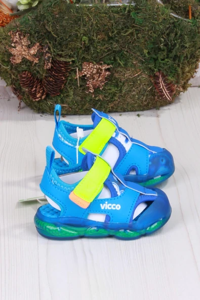 Vicco 332.E25Y.217 Live Saks Mavi İlk Adım Işıklı Erkek Çocuk Sandalet - 2