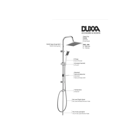 DUXXA NORMA 400 TEPE BANYO DUŞ TAKIMI