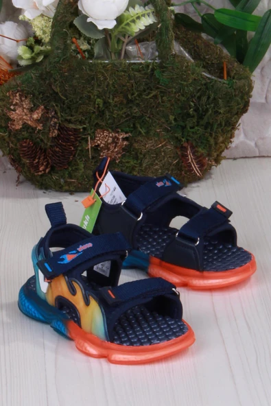 Vicco 332.B25Y.256 Jack Lacivert Rahat Esnek Işıklı Erkek Çocuk Sandalet - Resim 3