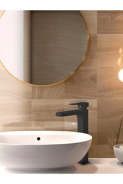 NEWARC AQUA ÇANAK TİPİ LAVABO BATARYAS SİYAH - 2