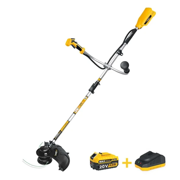 Sgs 5335 Akülü Misinalı Çim Biçme Tırpan Makinesi 20V 4.0 Ah Kömürsüz Motor