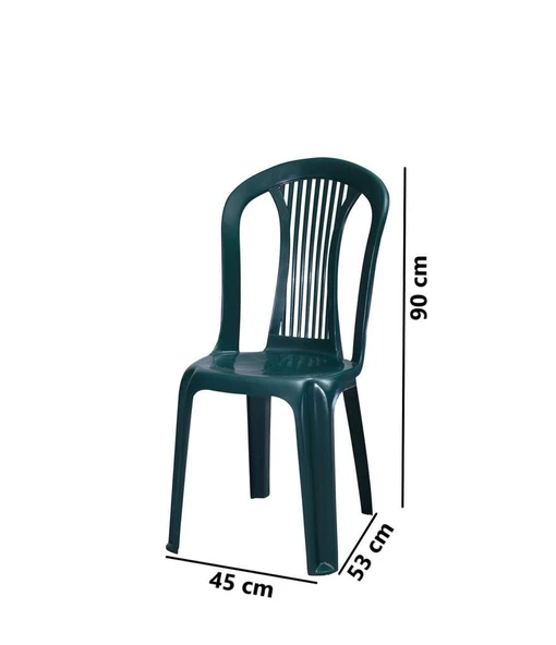 Omnipazar MT-GF187 Agosto Plastik Bahçe Balkon Sandalye 4'lü Set - 2