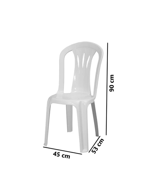 Omnipazar MT-GF181 Maggio Plastik Bahçe Balkon Sandalye 4'lü Set - 4