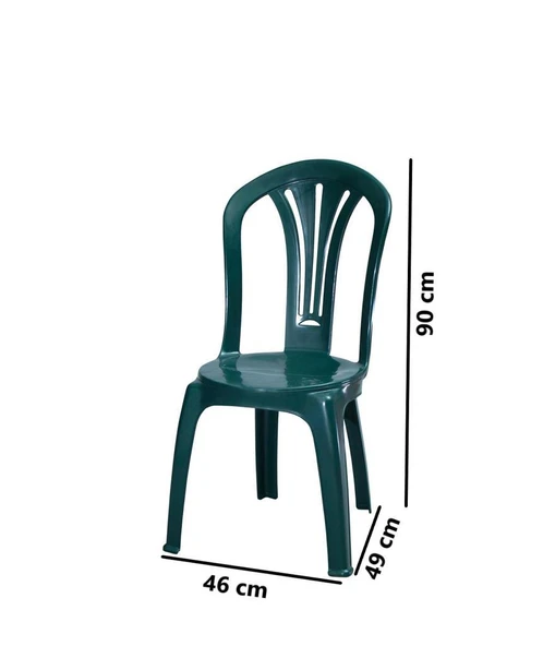Omnipazar MT-GF193 Foglia Plastik Bahçe Balkon Sandalye 4'lü Set - 4