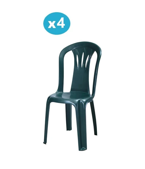 Omnipazar MT-GF181 Maggio Plastik Bahçe Balkon Sandalye 4'lü Set - 5