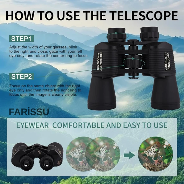 KL65 20x50 HD Dürbün | Geniş Görüş Açısı, Yüksek Büyütme Kapasitesi - 5