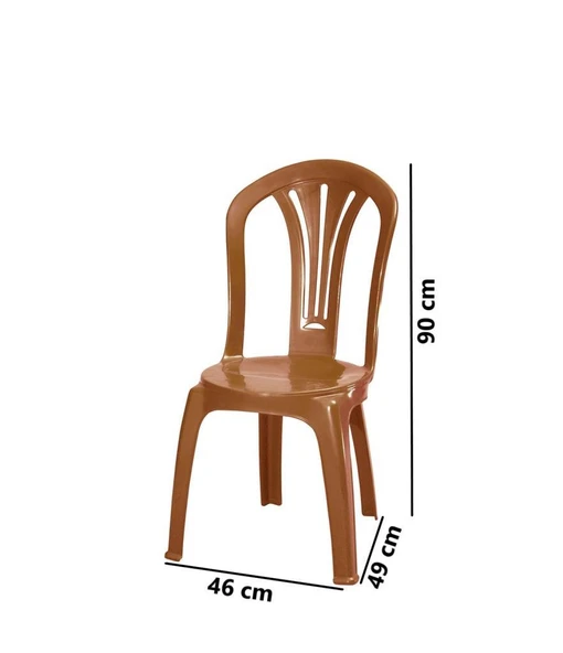 Omnipazar MT-GF193 Foglia Plastik Bahçe Balkon Sandalye 4'lü Set - 6