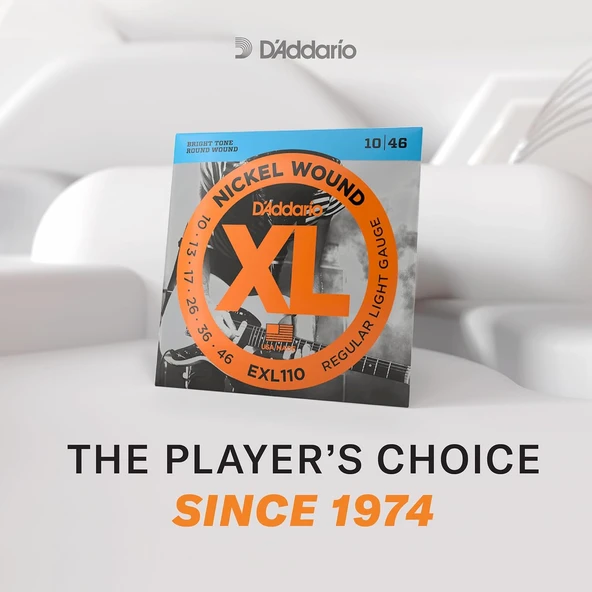 D'Addario Exl110 (10 Set) Elektro Gitar Tel Seti, Xl, 10-46, Nickel - 7