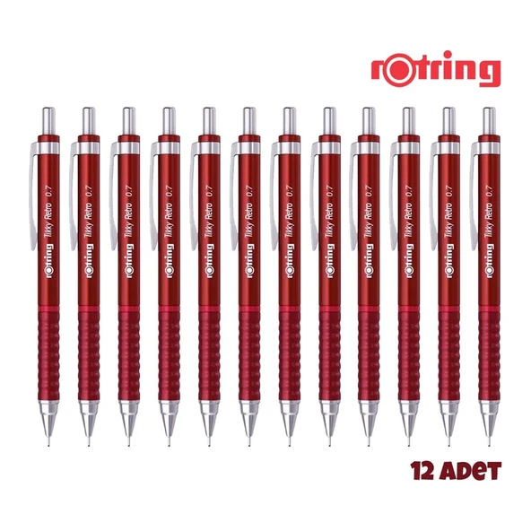 Tikky Retro Versatil Kalem 0.7mm Kırmızı 12 L,i Paket