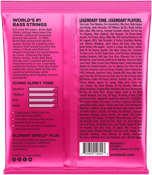 Ernie Ball P02824 Super Slinky 5 telli Elektrik Bas Gitar Telleri, Kalınlık 40-125 - 2