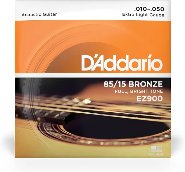D'Addario EZ900 85/15 Bronze Akustik Gitar Teli (10-50) - 2