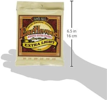 Ernie Ball P02006 Extra Light Earthwood 80/20 Bronz Akustik Gitar Telleri 10-50 Kalınlık - 3
