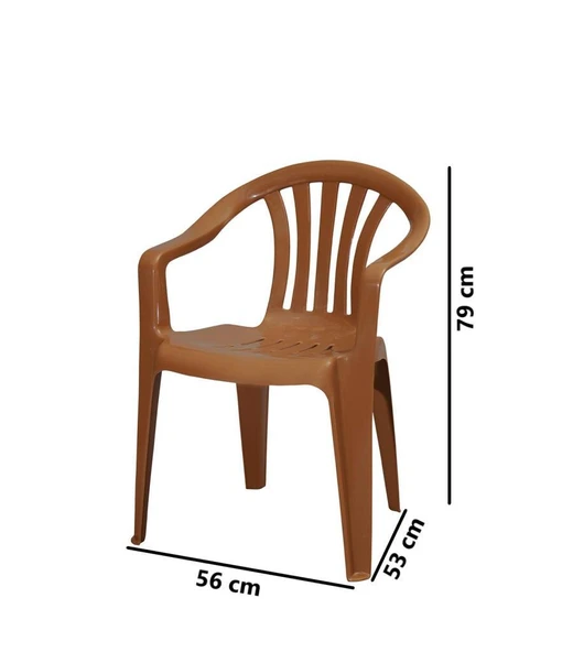 Omnipazar MT-GF101 Carrera Plastik Bahçe Balkon Koltuk Sandalye 4'lü Set - 4