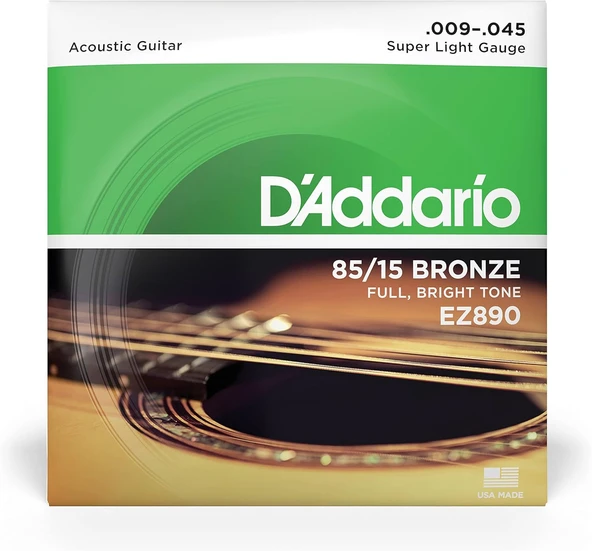D'Addario Ez890 Akustik Gitar Tel Seti, 85/15 Bronze, Super Light - 2