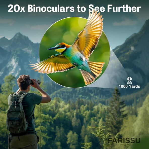 KL65 20x50 HD Dürbün | Geniş Görüş Açısı, Yüksek Büyütme Kapasitesi - 2