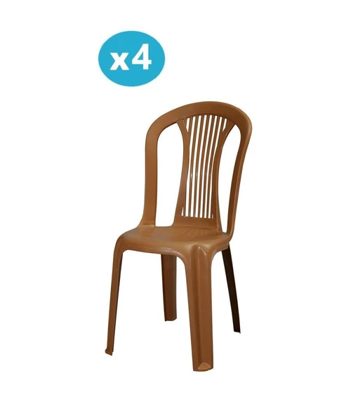 Omnipazar MT-GF187 Agosto Plastik Bahçe Balkon Sandalye 4'lü Set - 3