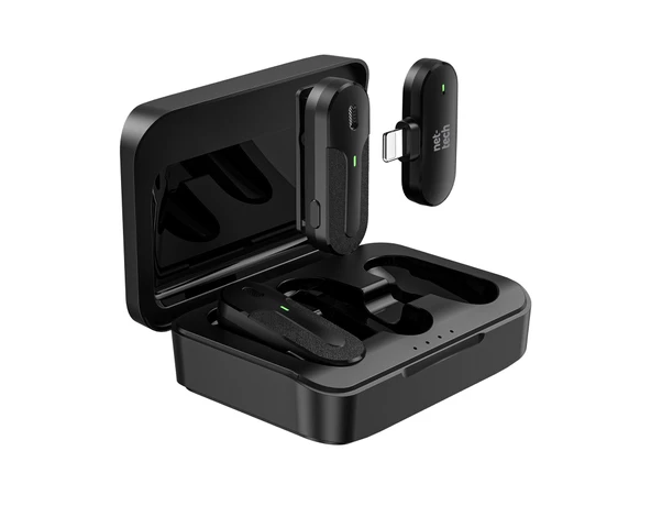 Nettech NT-0T09 Lightning Duo Wireless Mini Kablosuz Yaka Mikrofonu - 3