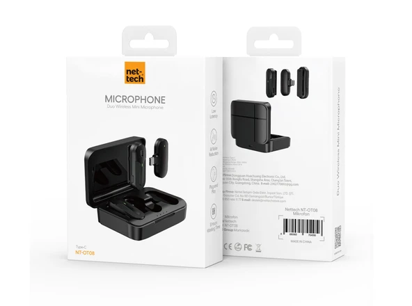 Nettech NT-0T08 Type-C Duo Wireless Mini Kablosuz Yaka Mikrofonu - 7