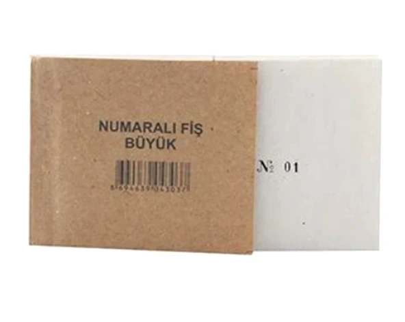 Numaralı Fiş Büyük - 6 adet