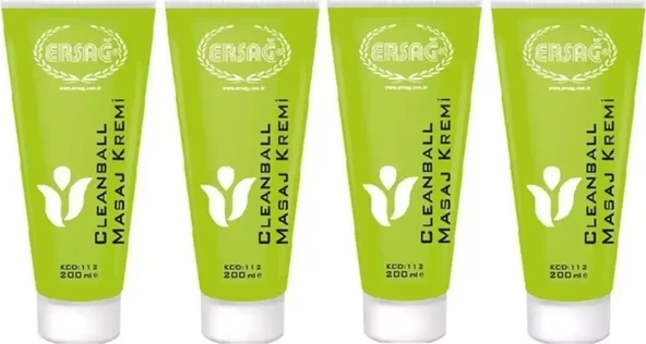 Ersağ Clean Ball Masaj Kremi 4 Adet 200 ml - 1