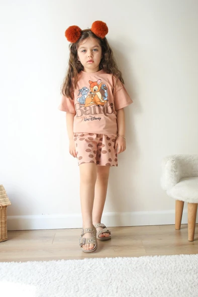 KIZ ÇOCUK SİNBAD MODELLİ ŞORTLU PAMUK TAKIM - Resim 2