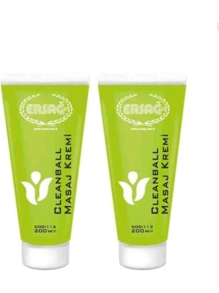 Ersağ Clean Ball Masaj Kremi 200 ml x 2 adet