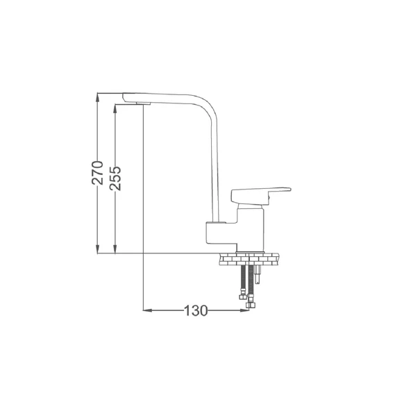 POLİSU NEWSTYLE MİX L TİPİ LAVABO BATARYASI - PERLATÖRLÜ - Resim 2