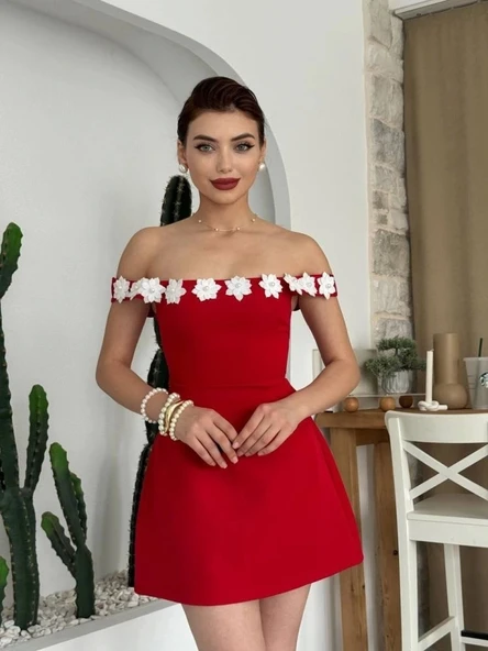 Alyosa Çiçek Detaylı Elbise - 6