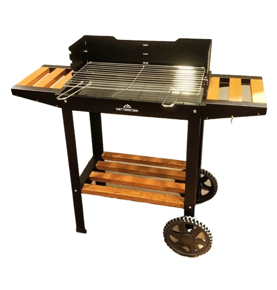Wetterstein Tekerlekli Mangal, Ahşap Sehpalı/Raflı - 5