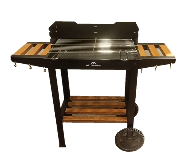Wetterstein Tekerlekli Mangal, Ahşap Sehpalı/Raflı - 4