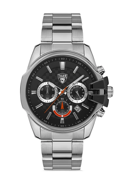 TI-608B TIGER ÇELİK ERKEK SAATİ - Resim 2