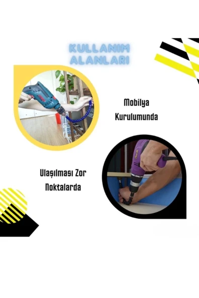 Özel Üretim 360 Derece Bükülebilen Manuel Tornavida Uyumlu Esnek Şaftlı 10 Parça Tornavida Ucu Seti - 4