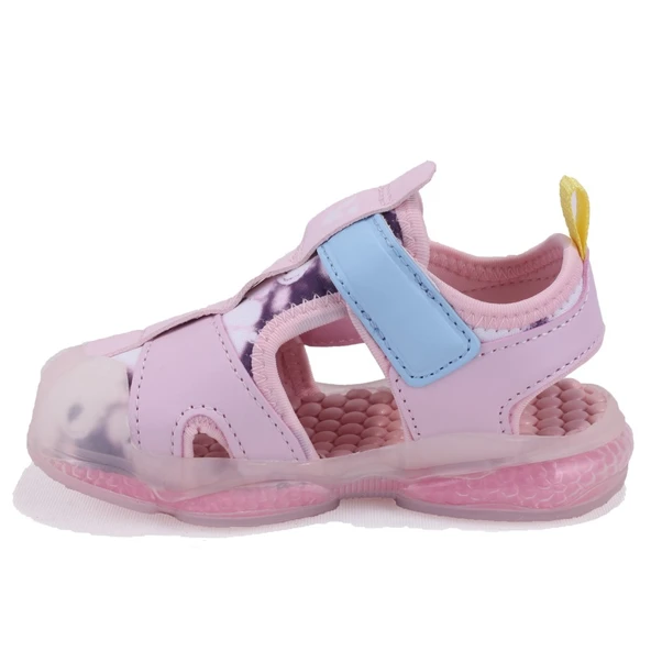 Vicco Live 332B525Y217 Pudra Ortopedik Günlük Işıklı Kız Çocuk Spor Sandalet - 3