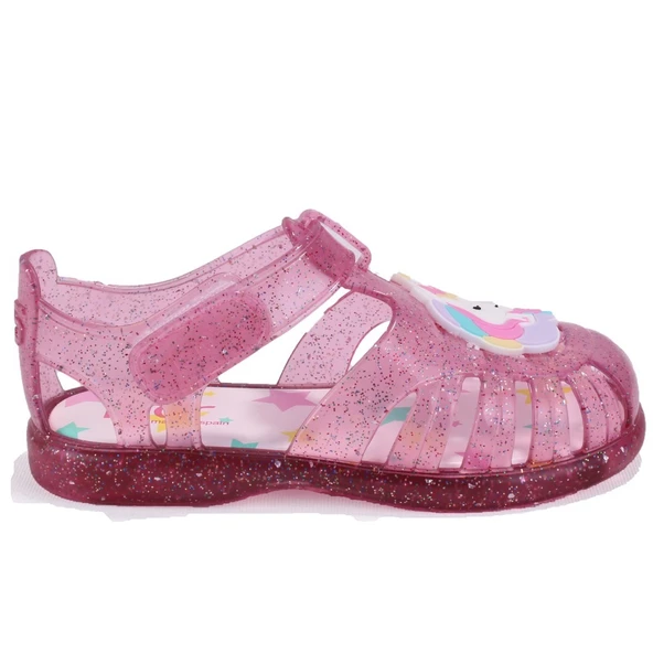 Igor S10341 Tobby Unicornio Fuşya Şeffaf Ortopedik Günlük Kız Çocuk Sandalet - Resim 2