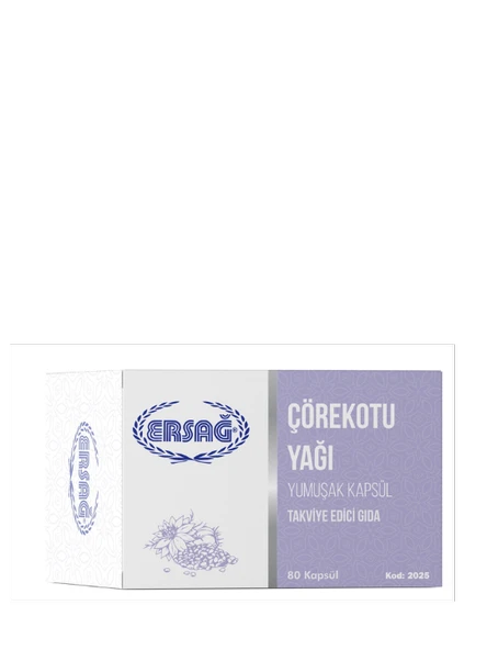 Ersağ Çörek Otu Yağı Jel Kapsül Takviye Edici Gıda -80 Kapsül