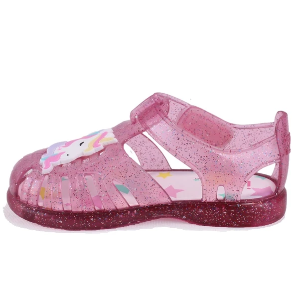 Igor S10341 Tobby Unicornio Fuşya Şeffaf Ortopedik Günlük Kız Çocuk Sandalet - Resim 3