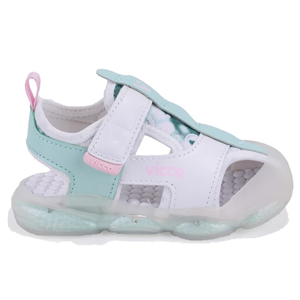 Vicco Live 332B525Y217 Beyaz Ortopedik Günlük Işıklı Kız Çocuk Spor Sandalet - 2
