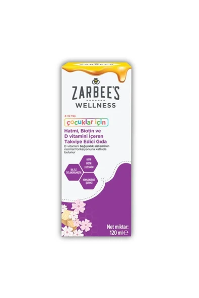 Zarbees Wellness Hatmi, Biotin ve D Vitamini İçeren Takviye Edici Gıda 120 ml - Resim 2