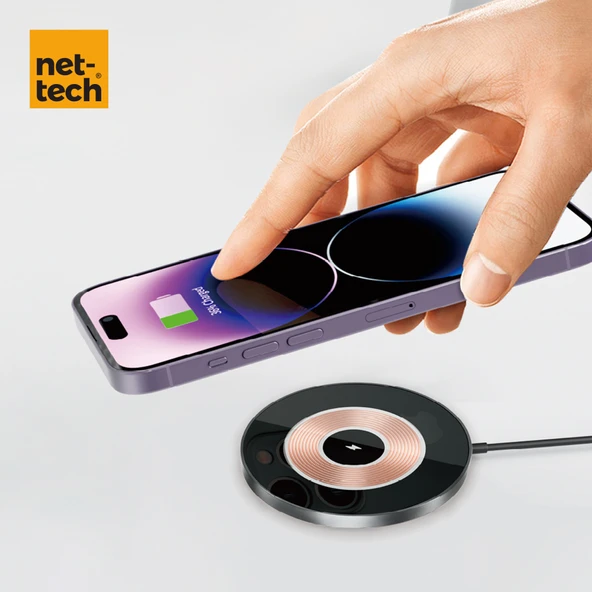 Nettech NT-WCH06 PD Magsafe 15W Kablosuz Wireless Şarj - 6