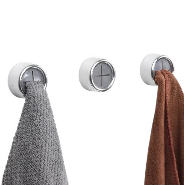 Yuvarlak Kendinden Yapışkanlı Havlu Tutucu Deliksiz Montaj Kolaylığı - Resim 4