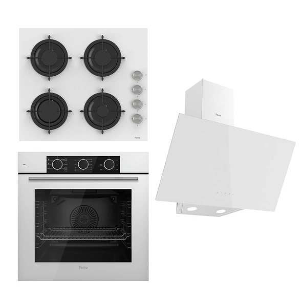 Ferre FRYART BASIC Serisi Beyaz Set (CS206 + QXE62CB+D078 )