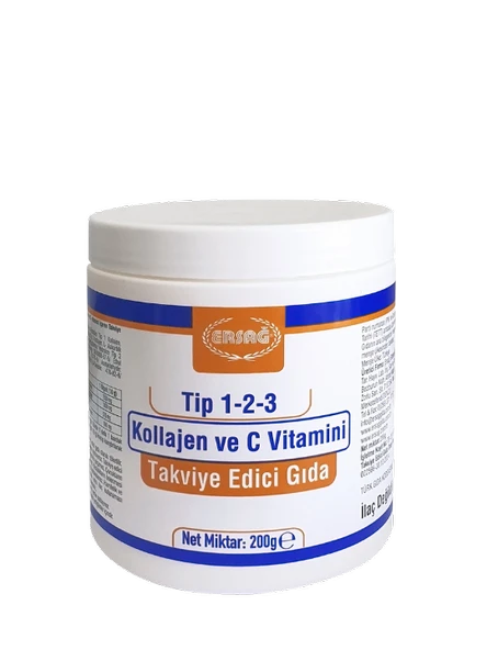 ERSAĞ TİP 1-2-3 KOLLAJEN VE C VİTAMİNİ 200 GR