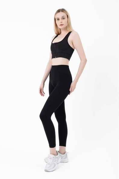 Premium Bel Kısmı Duble Çift Kat Garanti İki Beden İnceltir Toparlayıcı Yüksek Bel Lazer Korse Tayt - 3