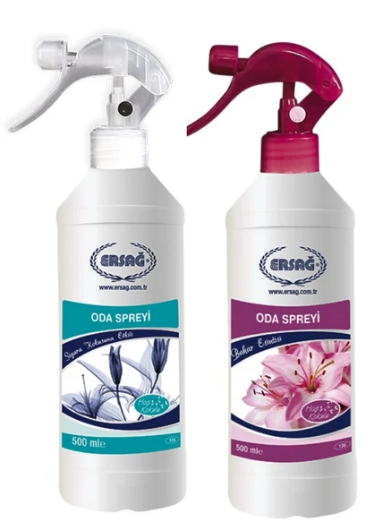 ERSAĞ ODA SPREYİ (ANTİ SİGARA) 500 ML + BAHAR ODA SPREYİ 500 ML