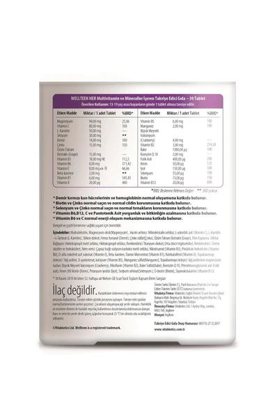 Vitabiotics Wellteen Her 30 Tablet - Resim 3