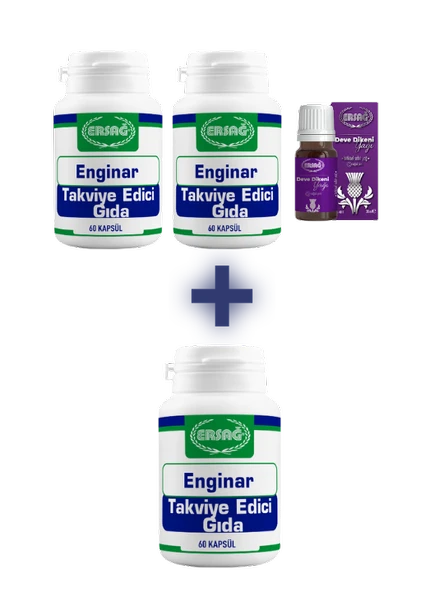 ERSAĞ 3 ADET ENGİNAR, 1 ADET DEVE DİKENİ YAĞI 30 ML AVANTAJ PAKETİ ürün görseli