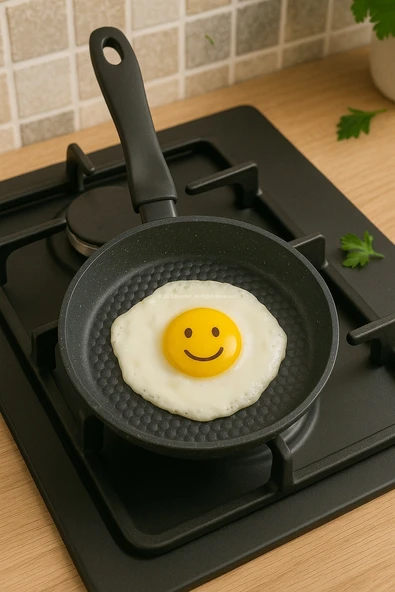 14 cm Granit Mini Sos ve Omlet Tavası - Yapışmaz, Sağlıklı, Şık ve Dayanıklı Yapı - 7