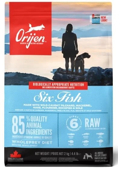 ORIJEN Six Fish Köpek Maması 2kg - Tüm ırk ve yaşam evreleri için